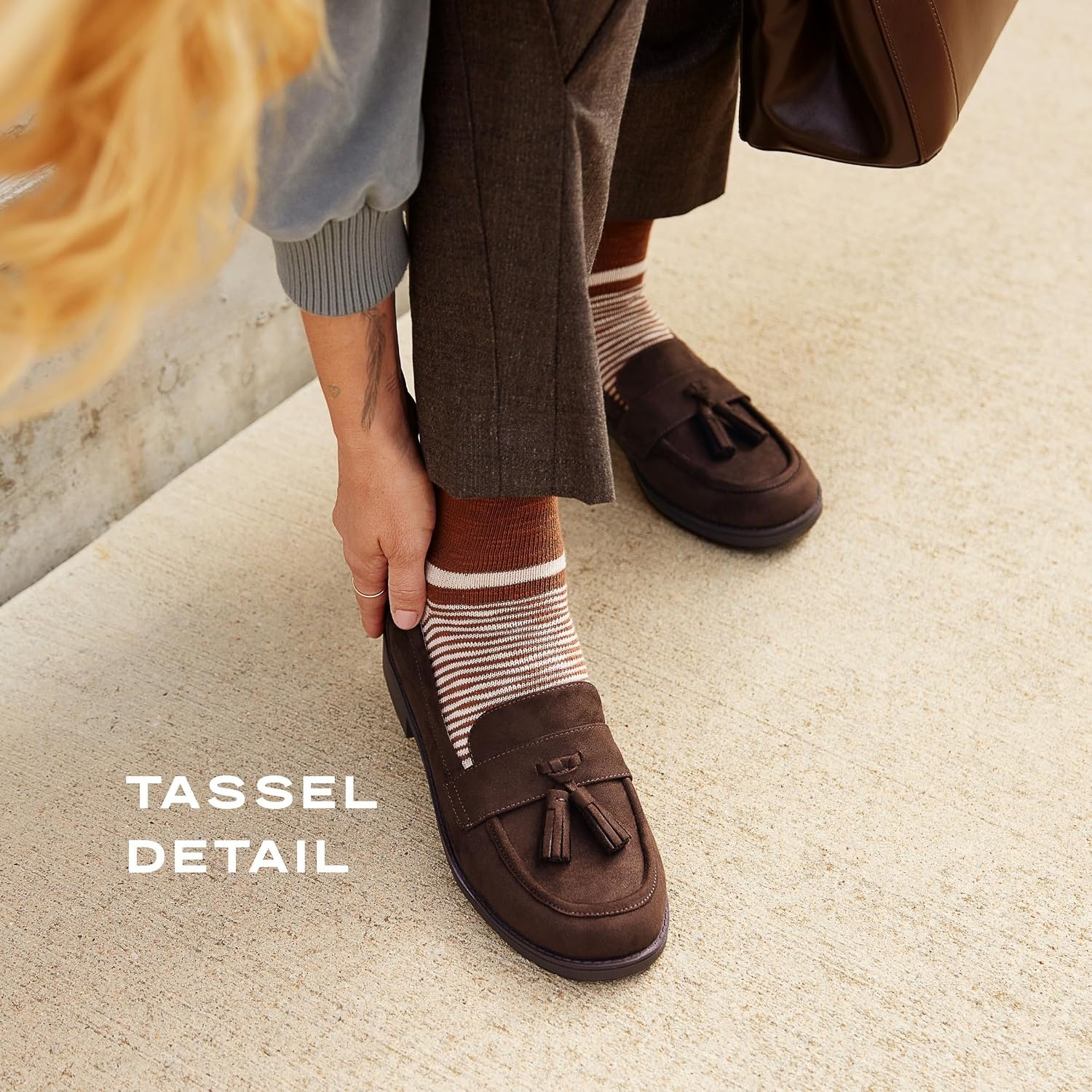image:imageDr Scholls Dazzle LoaferMoc ShoesDark Umber Brown Microsuede