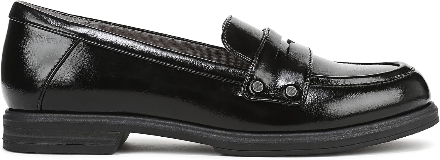 image:imageDr Scholls Hello Loafers LoafersMoc ShoesBlack Glossy