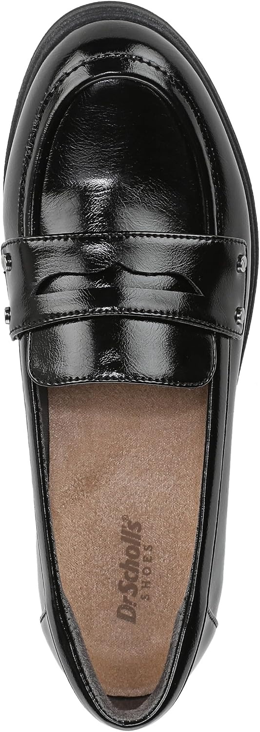 image:imageDr Scholls Hello Loafers LoafersMoc ShoesBlack Glossy