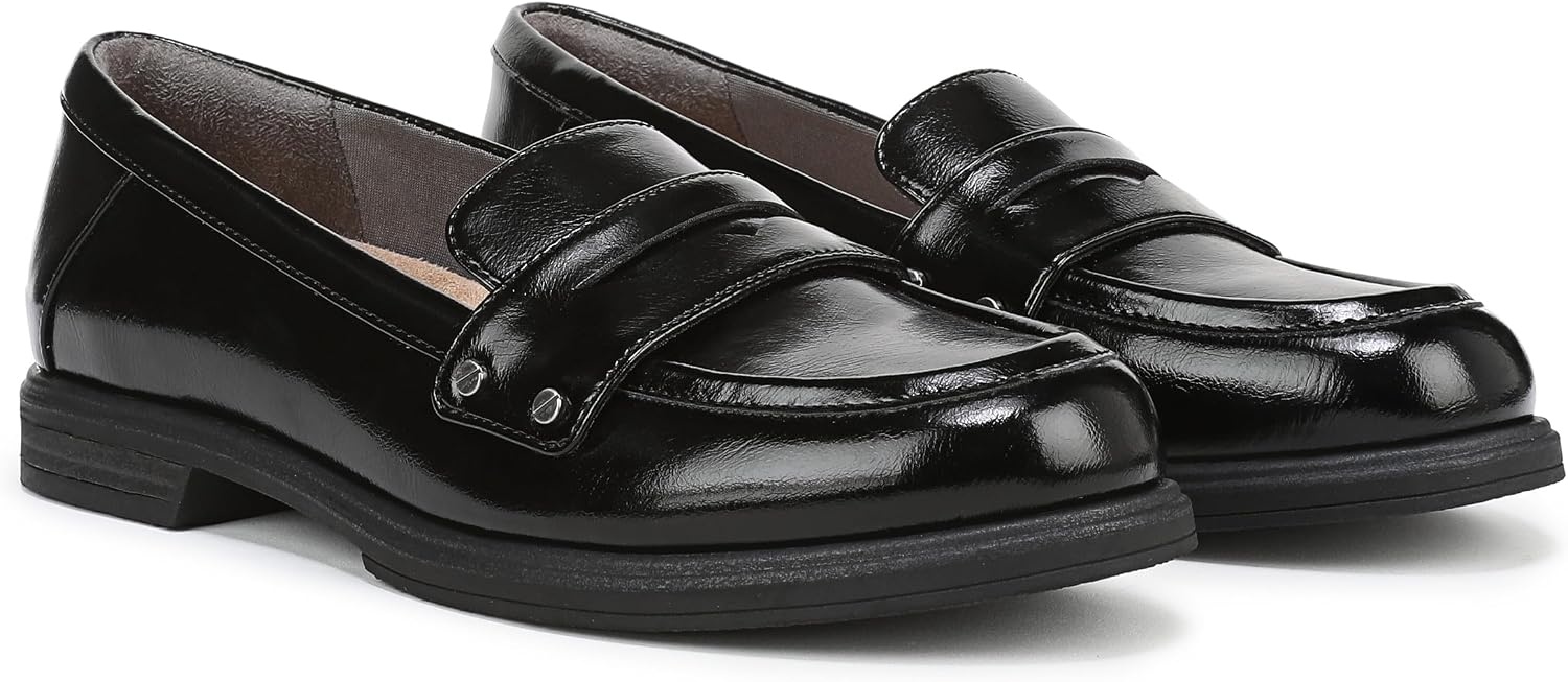 image:imageDr Scholls Hello Loafers LoafersMoc ShoesBlack Glossy