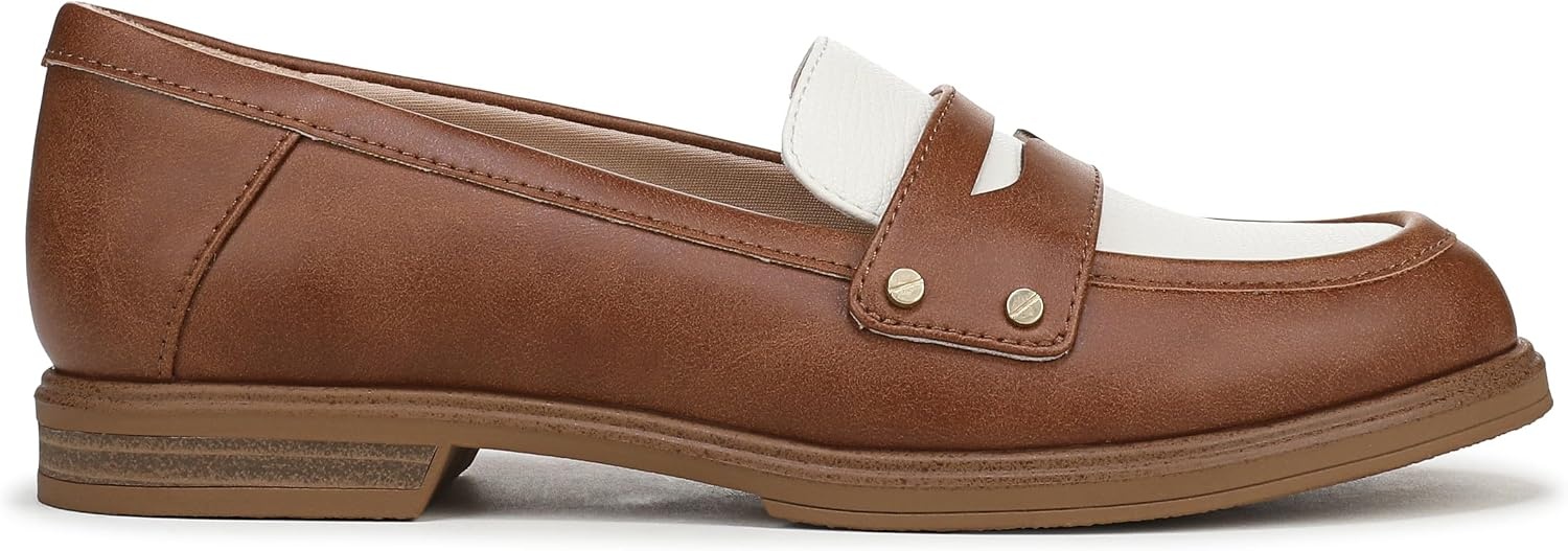 image:imageDr Scholls Hello Loafers LoafersMoc ShoesHoney BrownWhite