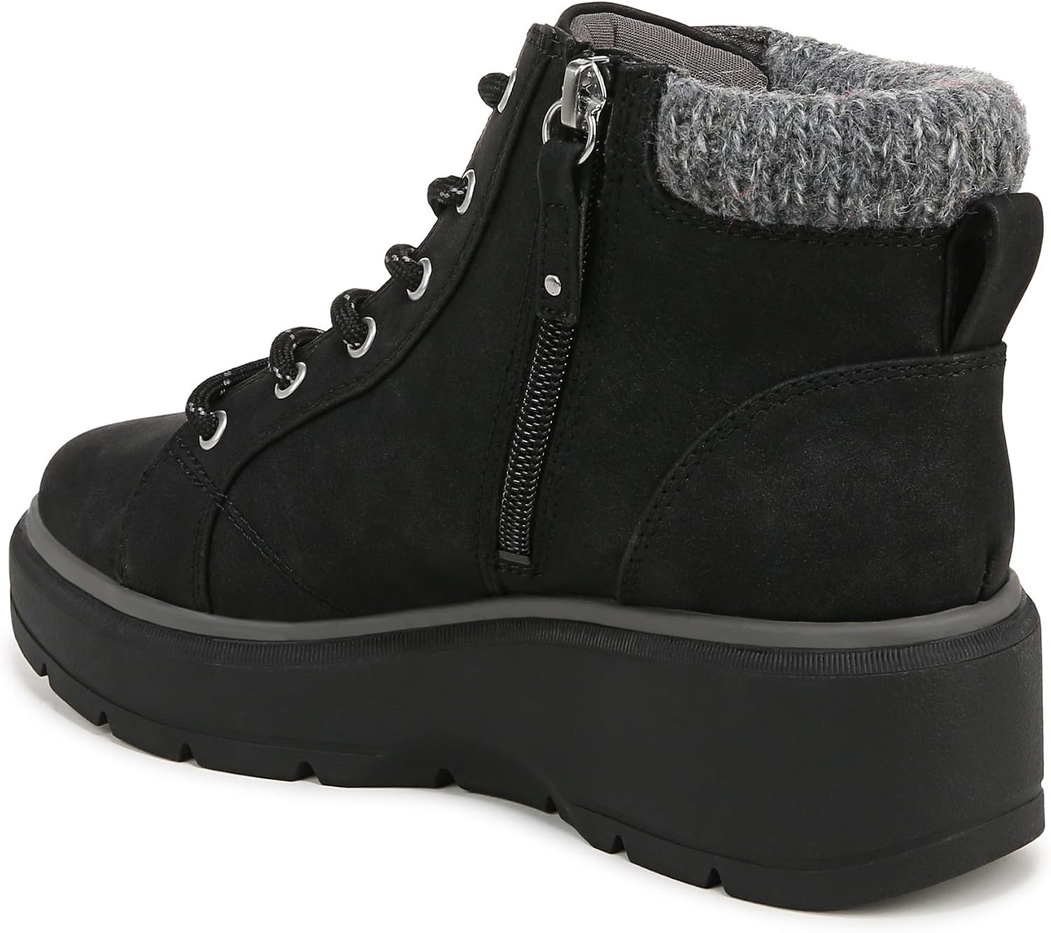 image:imageDr Scholls Nice Day Max Alpine LaceUp Short BootsBlack Smooth