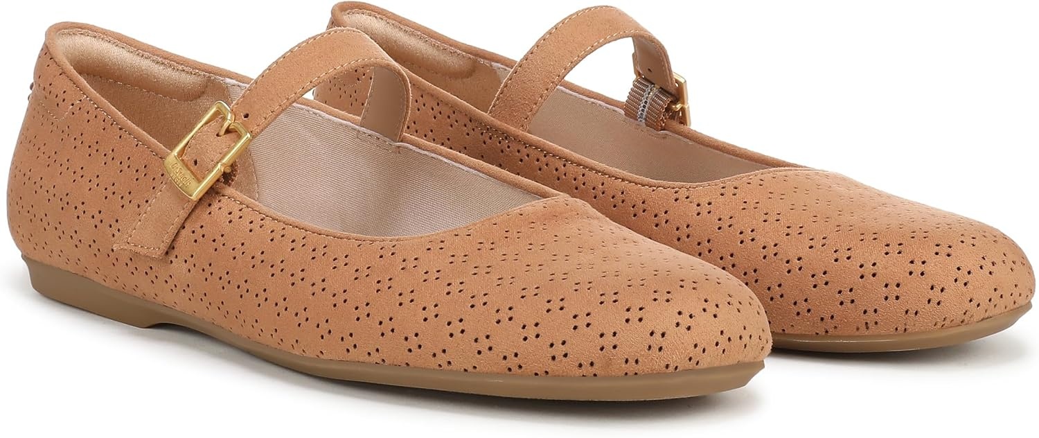 image:imageDr Scholls Shoes Womens Wexley Jane Casual ShoesCamelot Brown Microfiber Perf