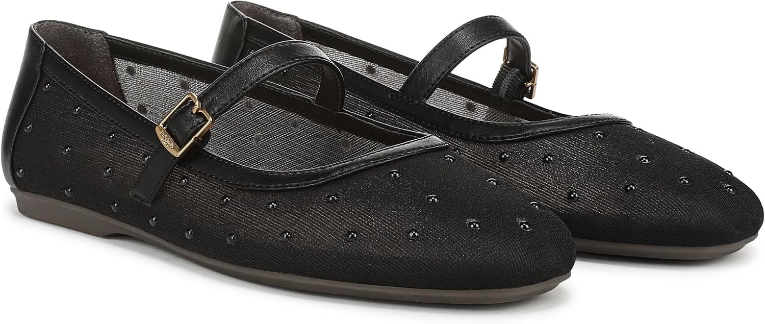 image:imageDr Scholls WrenBlack Mesh With Tonal Bead Detail
