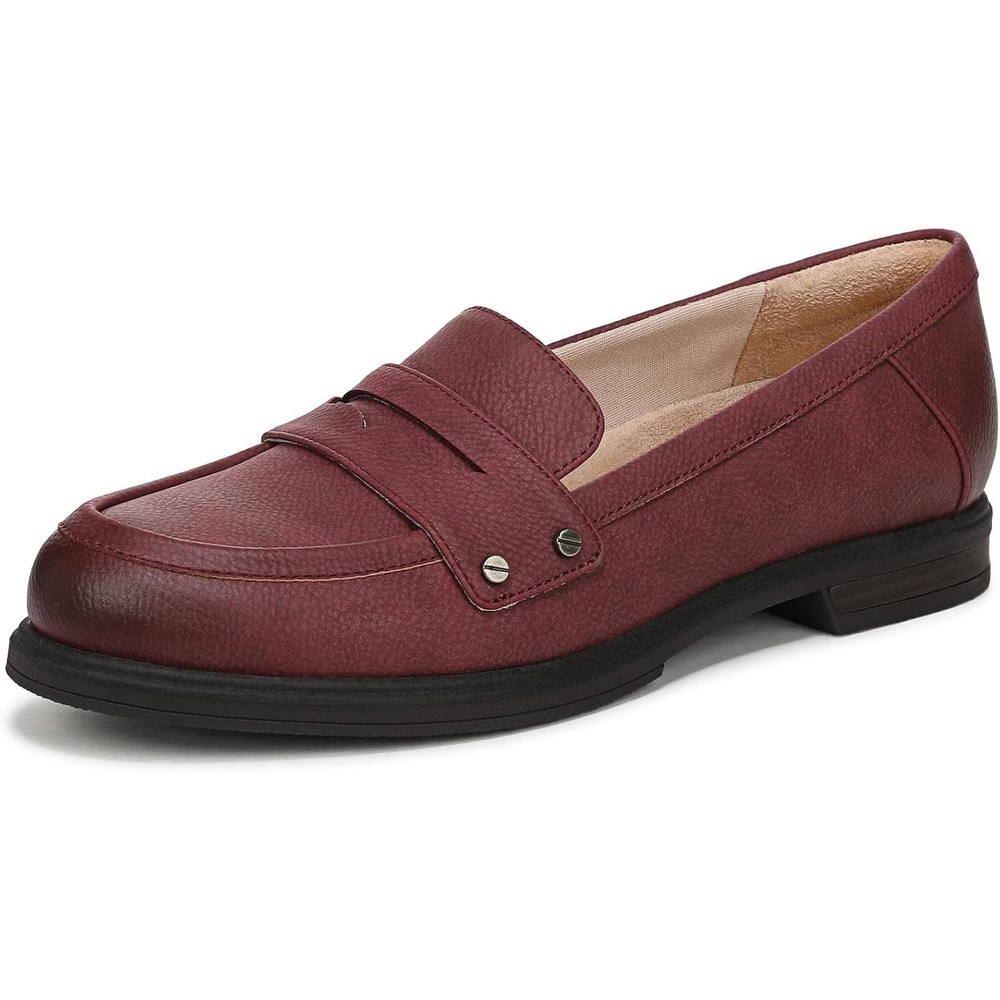 image:imageDr Scholls Hello Loafers LoafersMoc ShoesBurgundy Dark Red