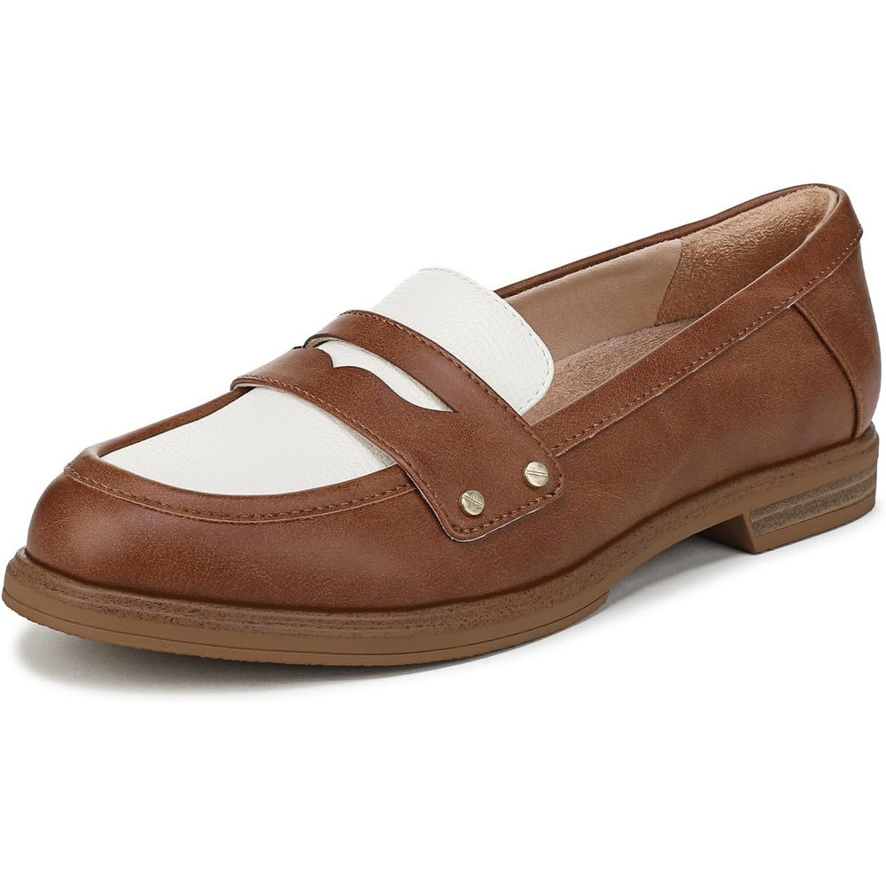 image:imageDr Scholls Hello Loafers LoafersMoc ShoesHoney BrownWhite
