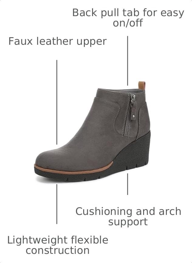 image:imageDr Scholls Bianca Zip Short BootsGreystone Micro