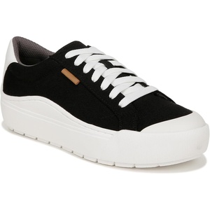 Dr. Scholl’s Shoes Women’s Time Off Sneaker, Comfortable Walking Shoes(Black Canvas)