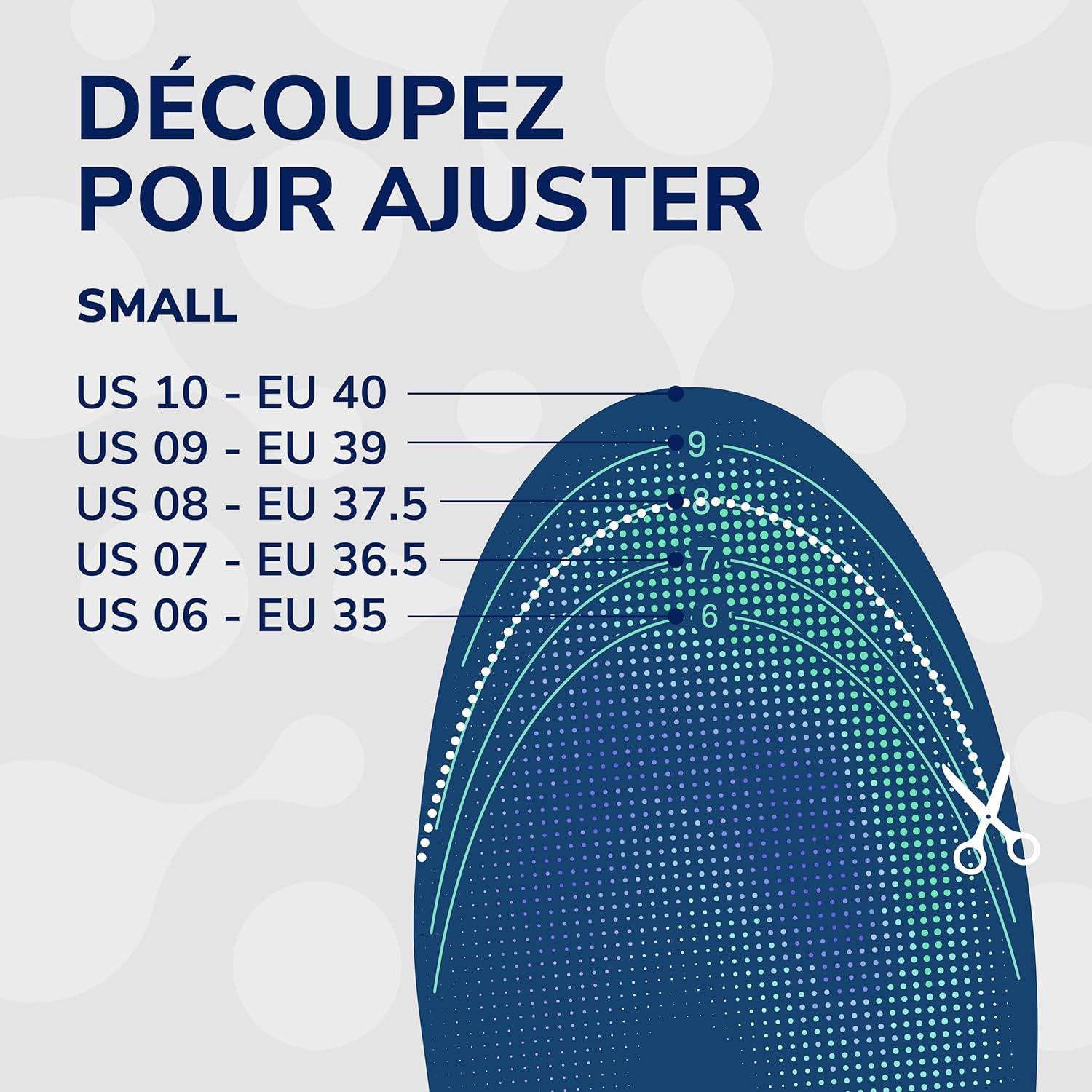 imageDrScholls Semelles multiusages 24Heures nergie pour tout type de chaussures Technologie Billes Rebond et nergie Soulage les pieds fatigus et douloureux 1 Paire Taille Large 40 475Blue