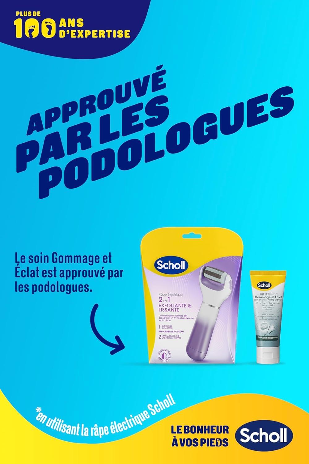 imageScholl Crme Pieds Gommage et clat pour peaux rugueuses Soin exfoliant pour les pieds secs et rugueux base de pierre ponce volcanique 75ml