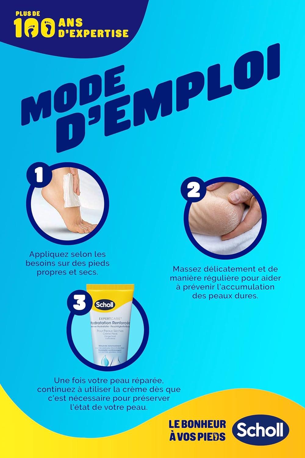imageScholl Crme Pieds Nutrition intense pour peaux dures Hydrate en profondeur pour des pieds plus doux et plus lisses Enrichie en Allantone et provitamine B5 75mlHydratation renforce