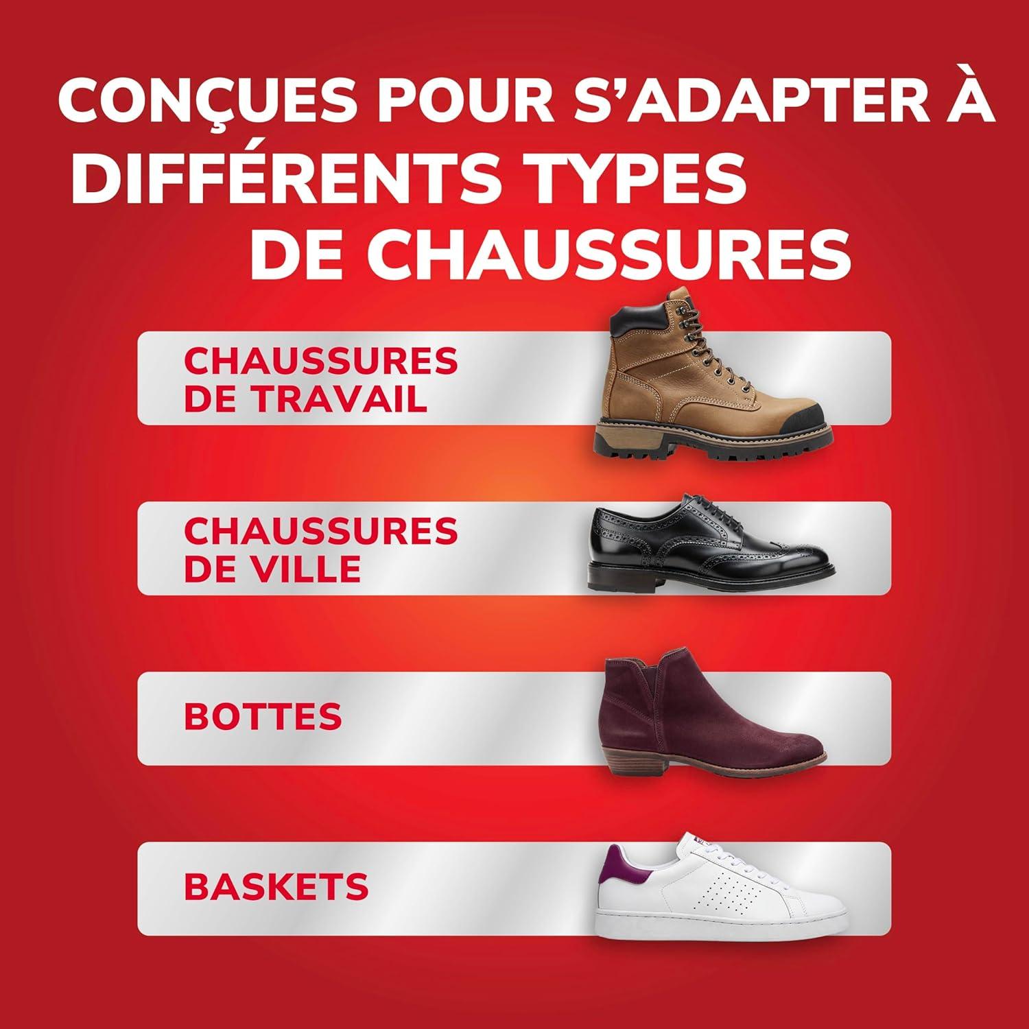 imageScholl InBalance Semelles Orthopdiques Homme ampamp Femme pour soulager les Douleurs aux Genoux ampamp Talons Stabilit du Pied et Absorption des Chocs grce son Talon Renforc Taille 4042S