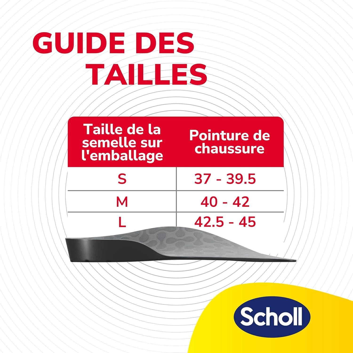 imageScholl InBalance Semelles Orthopdiques Homme ampamp Femme pour soulager les Douleurs aux Genoux ampamp Talons Stabilit du Pied et Absorption des Chocs grce son Talon Renforc Taille 4042M