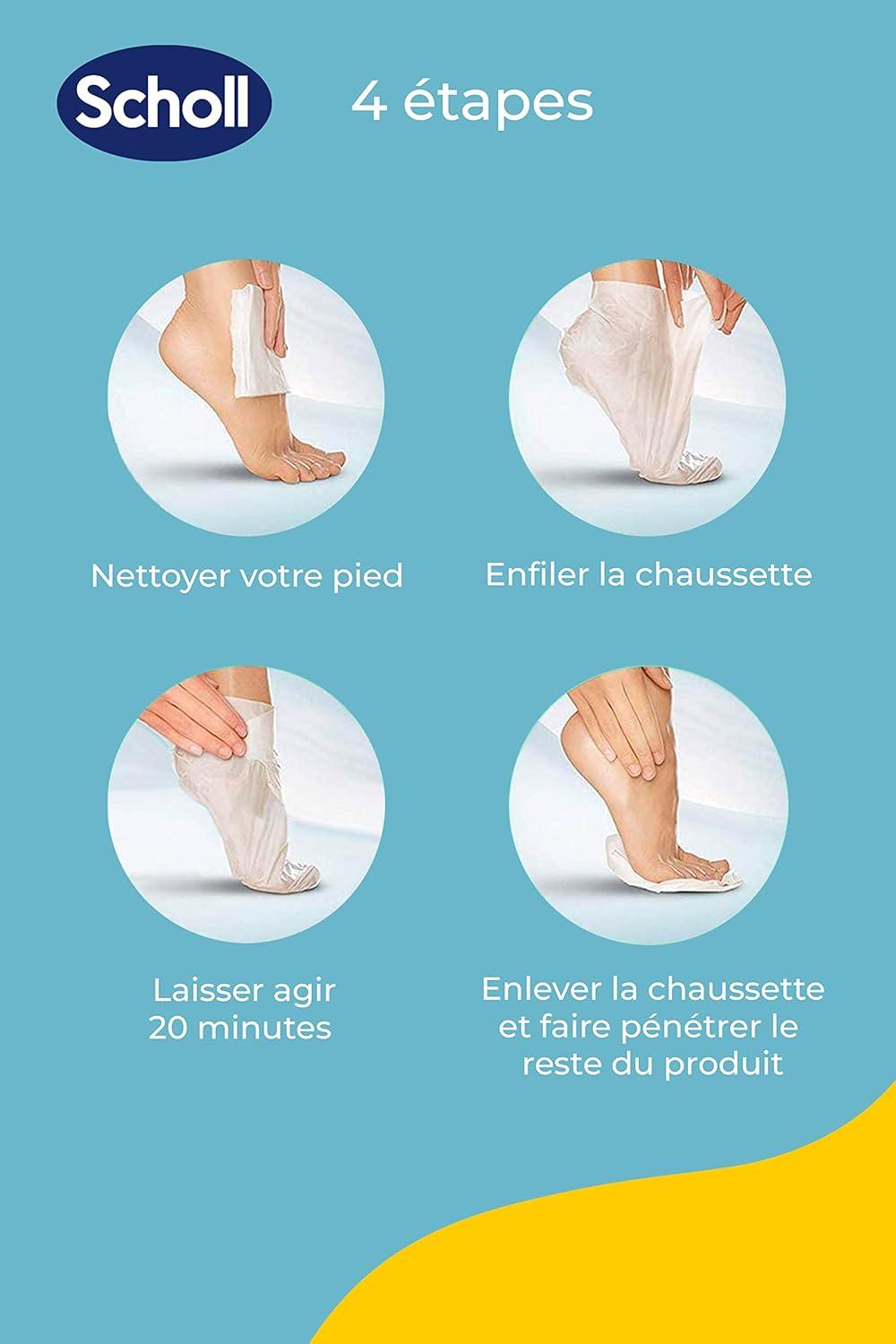 imageScholl Lot de 4 Masques Pieds Nourrissants et Hydratants Miel et Amande pour Peaux Sches Soin Complet des Pieds 4 Paires de 2 ChaussettesMasque Alo Vra
