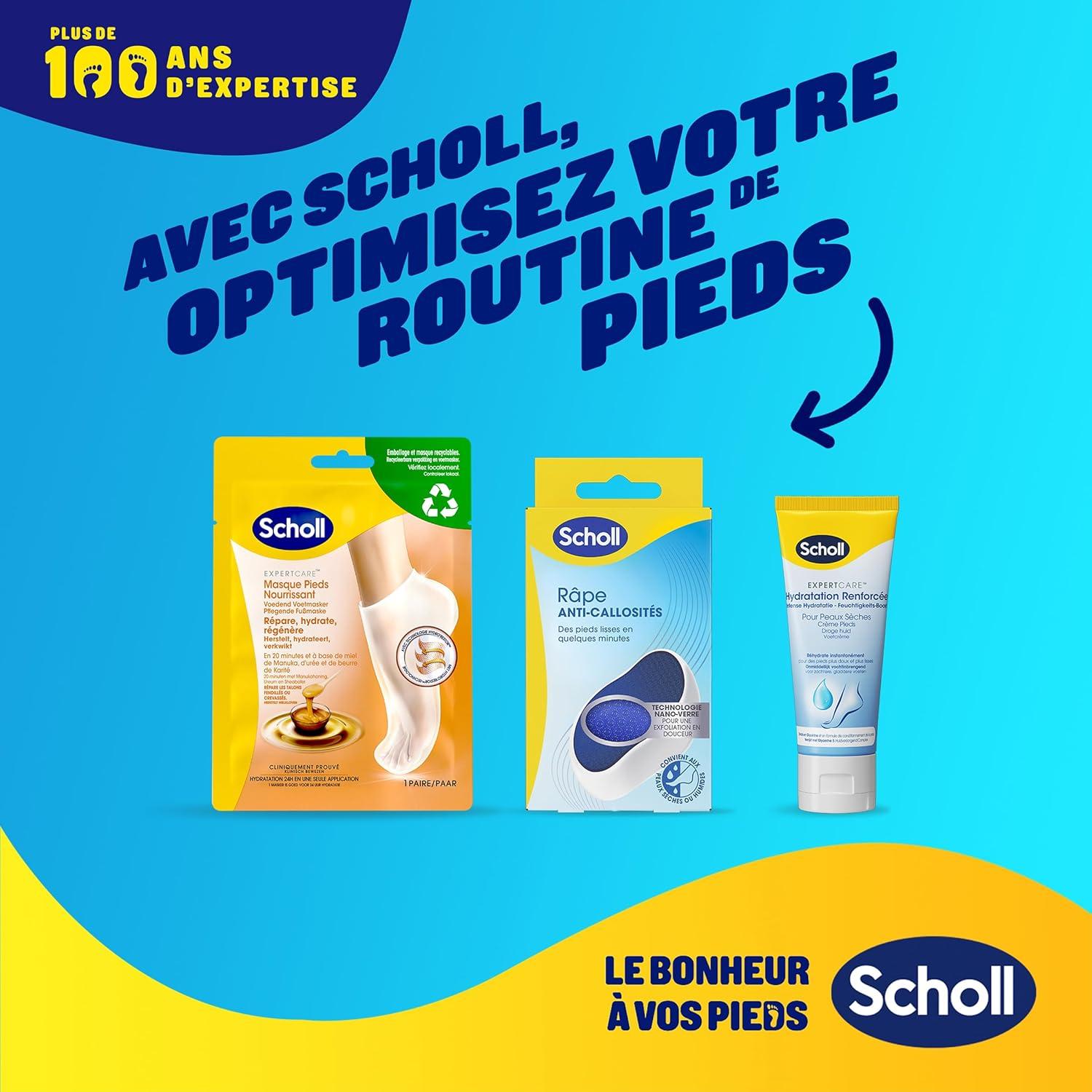 imageScholl Routine Beaut Pieds Coffret comprenant un masque pour pieds nourrissant au miel de manuka un rpe anticallosits technologie NanoVerre et une crme pieds hydratation renforce 75ml