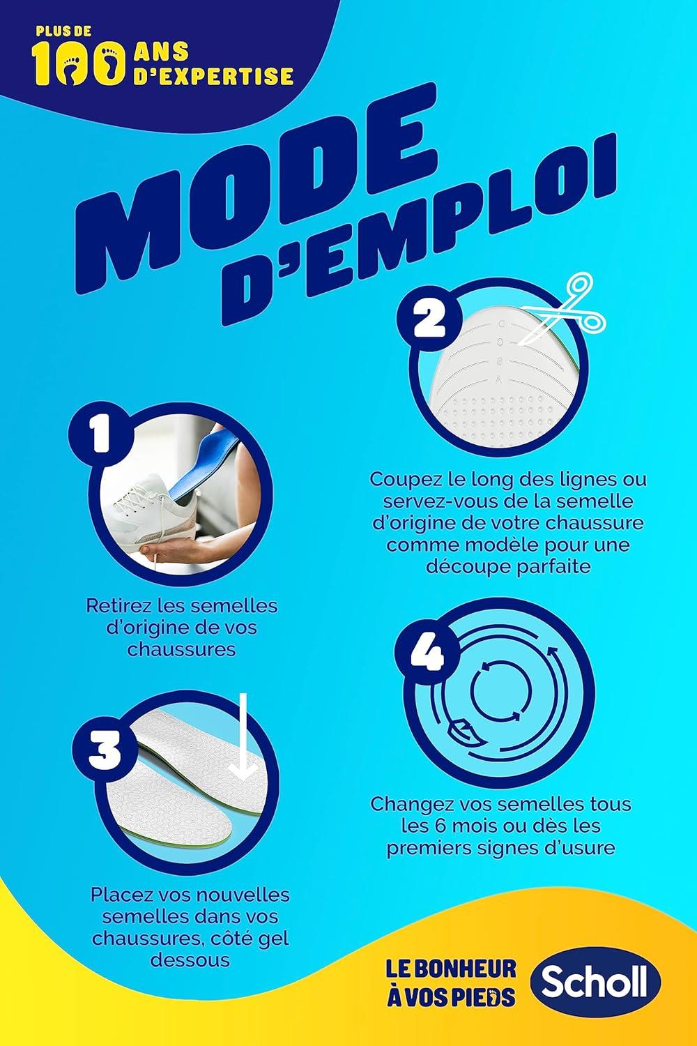 imageScholl Semelles LiquiFlex Soutien Quotidien pour Hommes Confort Durable Mmoire de Forme et Soutien de la Vote Plantaire Idal pour Longues Journes Taille 414651 PaireSmall