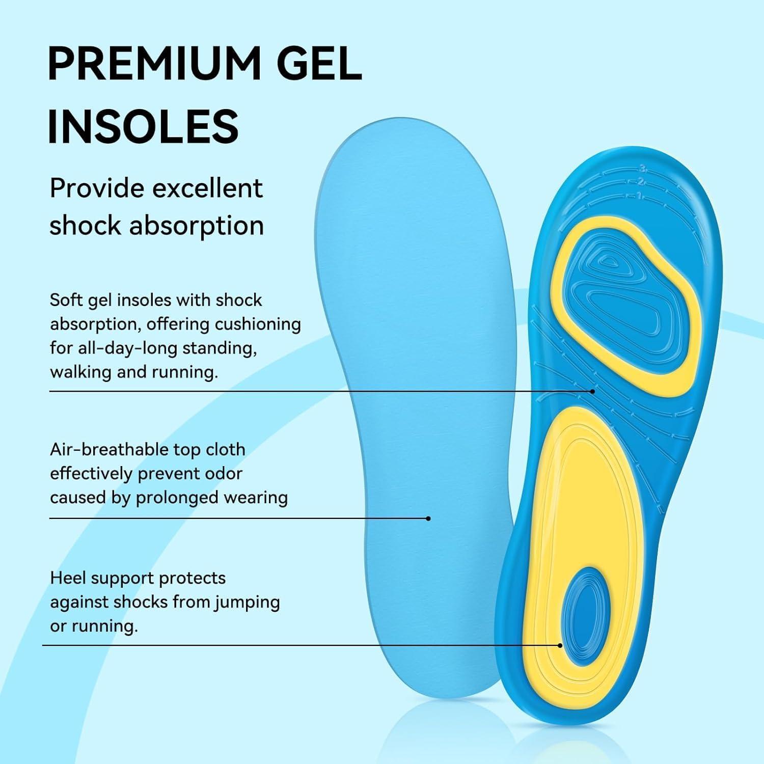 imageScholl Semelles de travail GelActiv pour femmes semelles intrieures absorption des chocs GelActiv pour rester debout toute la journe Semelles intrieures pour bottes de travail ou chaussures de travail Pointures britanniques 35 75 1 paire lemballage peut variertaille unique