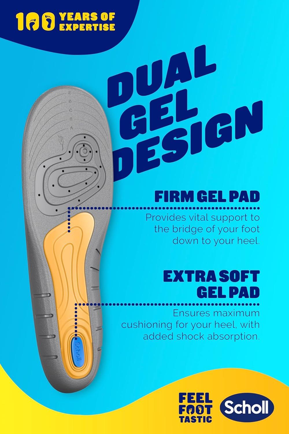 imageScholl Semelles de travail GelActiv pour femmes semelles intrieures absorption des chocs GelActiv pour rester debout toute la journe Semelles intrieures pour bottes de travail ou chaussures de travail Pointures britanniques 35 75 1 paire lemballage peut varier39 x 104 x 315mm