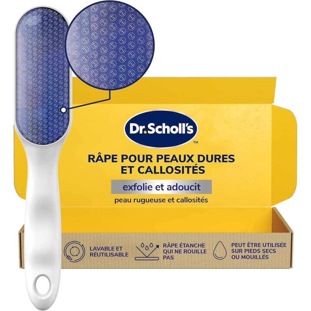 imageDr Scholls Rpe Pieds Manuelle en Nano Verre  limine en douceur la peau dure et les callosits sur pieds secs ou mouills  Rpe tanche qui ne rouille pas  Lavable et rutilisable