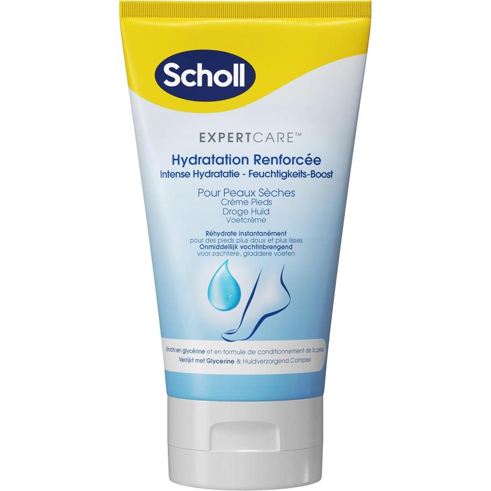 imageScholl Crme Pieds Hydratation Renforce pour peaux sches Rhydrate instantanment Enrichie en glycrine pour des pieds plus lisses et plus doux 150ml