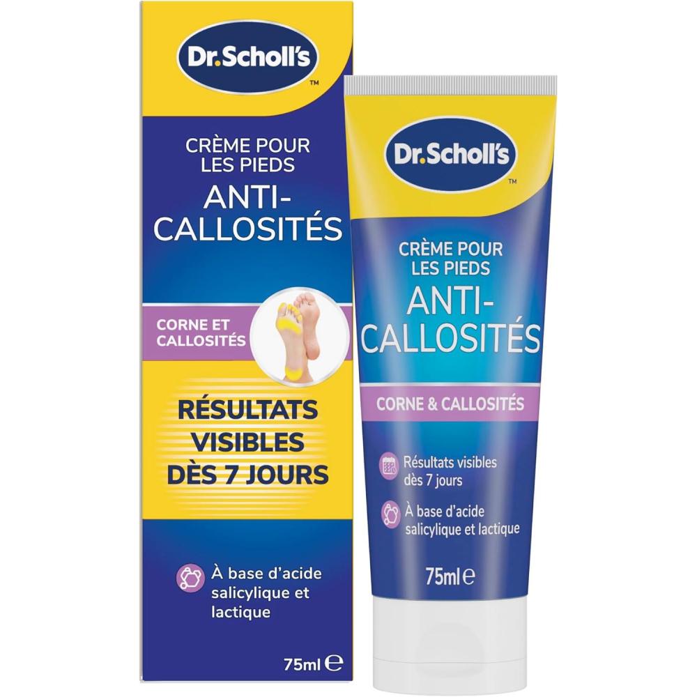 imageScholl Crme Pieds Traitement Intensif AntiCallosit et Corne 75ml Soin Trs Secs et Abms Base Acide Salicylique Pour Les Zones Calleuses Adoucit Corne Pied Rsultats Visibles 7 Jours