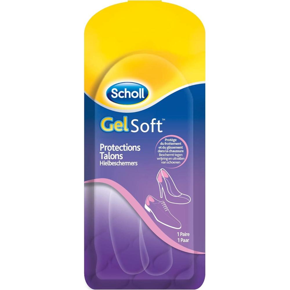 imageScholl GelSoft Protections Talons  Semelle Gel Ultrafin pour Talon Rduit Frottements et Glissements Confort Durable Maintien et StabilitTransparent Adhrant pour Toutes ChaussuresSemelles Protections Talons