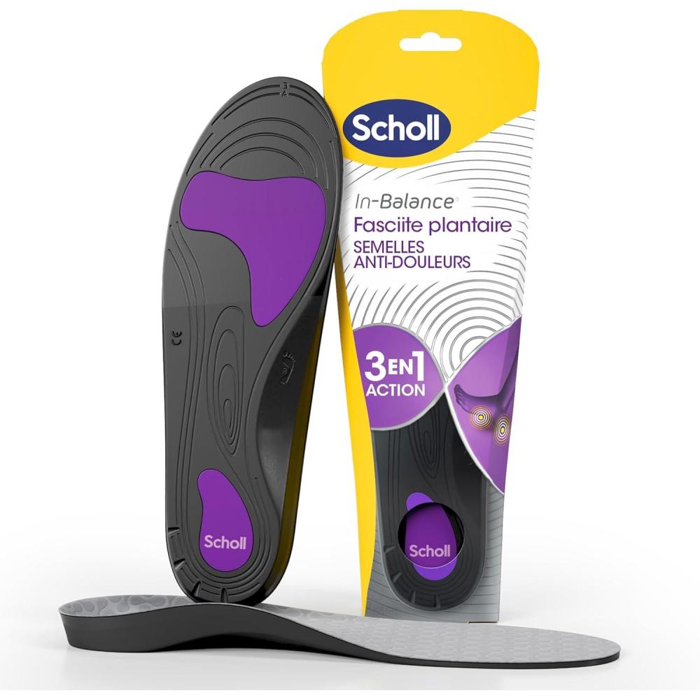 imageScholl InBalance Semelles Orthopdiques Homme ampamp Femme pour Fasciite Plantaire avec Soutien de la Vote Plantaire et Soulagement des Douleurs au Talon et au Pied Taille 37395M  4042