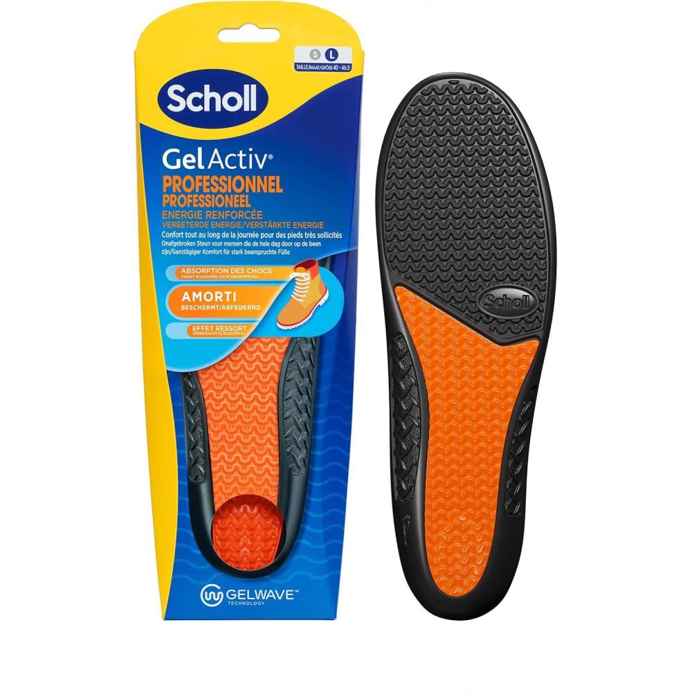 imageScholl Semelles GelActiv Professionnel Chaussures de travail Hommes Pour un confort durable avec une absorption des chocs et un amorti renforc grce la technologie GelWave Taille 40 465