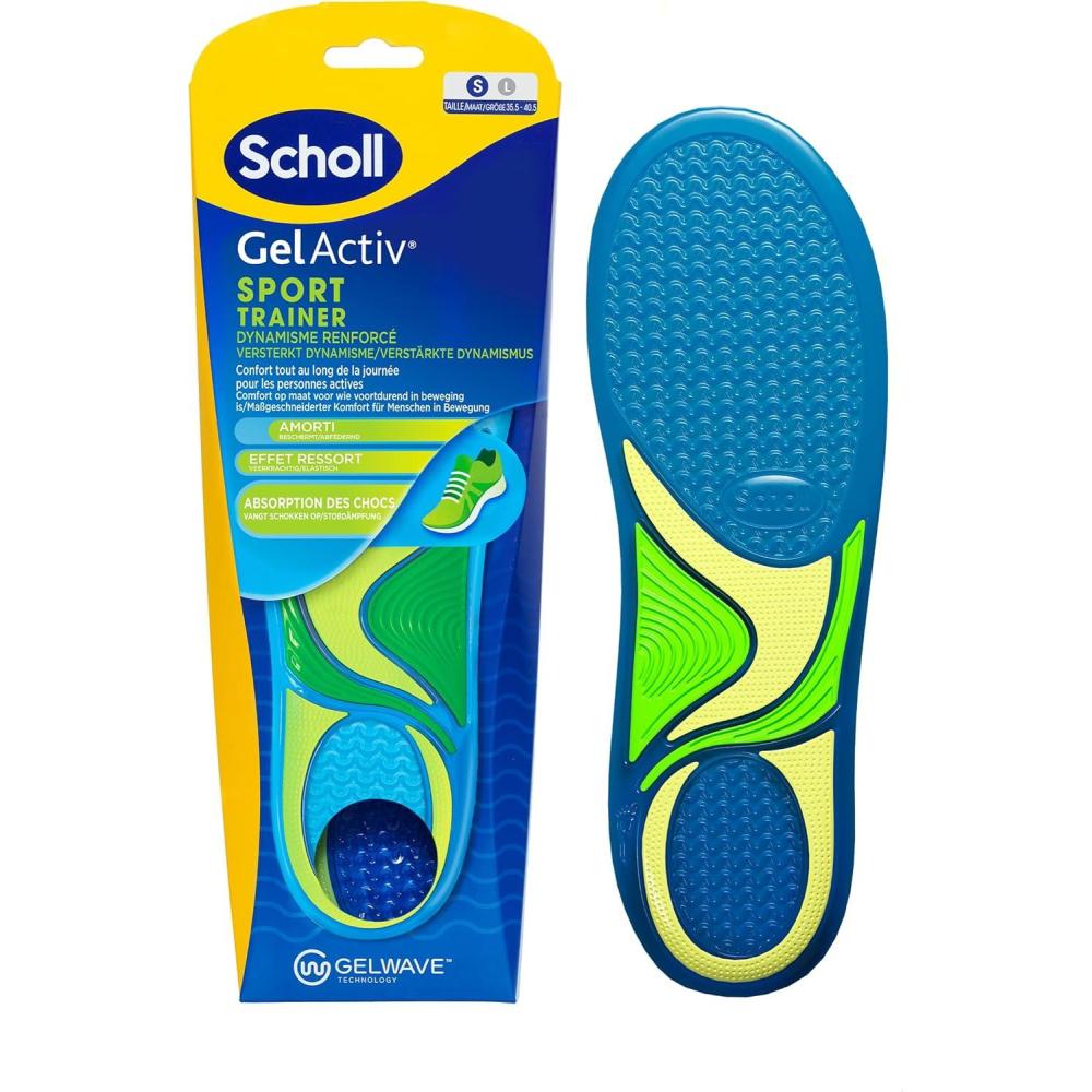 imageScholl Semelles GelActiv Sport Femmes Absorption des Chocs et Rduction de la Fatigue grce GelWave Confort Suprieur pour Chaussures de Sport et Activits Intenses Taille 355 40535 540 5