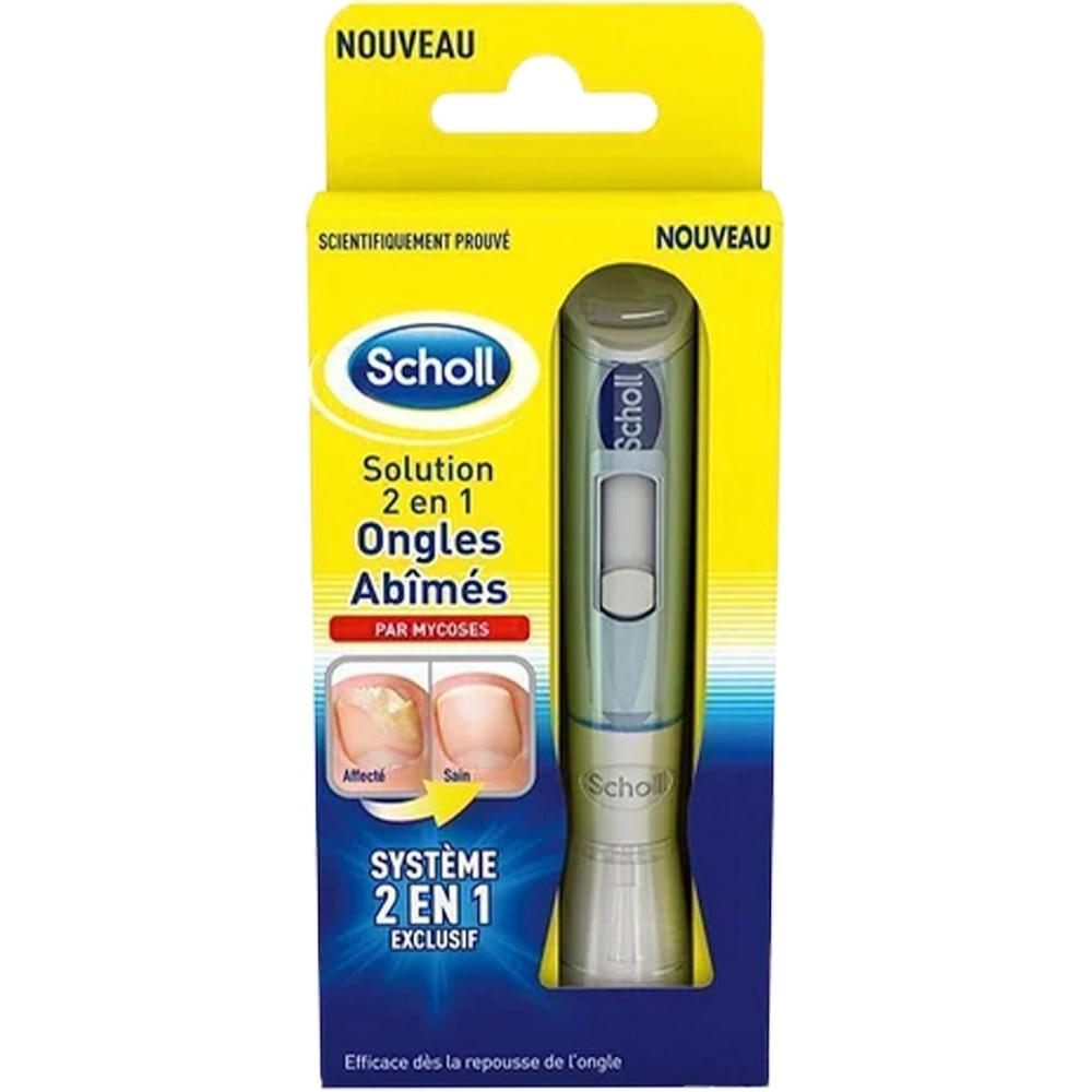 imageScholl Traitement Solution 2en1 Mycose dongle Rsultats Visibles en 2 Semaines Pntre et Traite la Source Flacon 38 ml 5 Limes Jetables pour des Ongles sains Facile dapplication