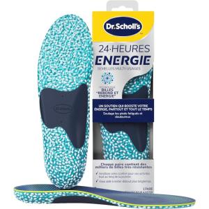 Dr.Scholl&rsquo;s Semelles multi-usages 24-Heures Énergie pour tout type de chaussures – Technologie Billes Rebond et Énergie – Soulage les pieds fatigués et douloureux – 1 Paire – Taille Large 40 à 47.5(Blue)
