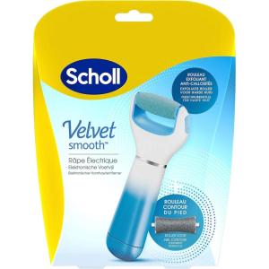 Scholl – Velvet Smooth Express Pedi – Rape électrique Bleue aux cristaux de diamants anti-callosités pour les pieds