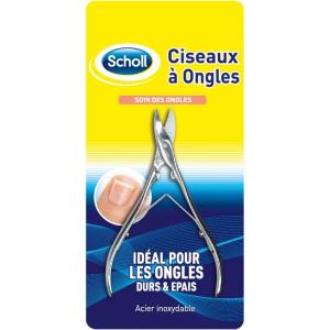 Scholl Ciseaux À Ongles Durs et Épais pour Pieds – Coupe Ongles Précise et Hygiénique, Acier Inoxydable Durable, Design Ergonomique pour Soins Pieds Maison et Pédicure Professionnelle(Ciseaux à Ongles)