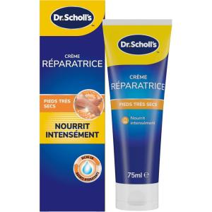 Scholl Crème Réparatrice Pieds Très Secs et Abîmés, 75ml – Hydratation 24h, Nourrit & Adoucit Intensément, Pénètre en Profondeur, Protège Contre Sécheresse et Callosités, Confort Durable(Neutre)