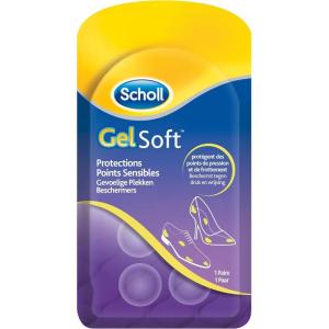 Scholl GelSoft Protections Talons – Semelle Gel Ultra-fin pour Talon, Réduit Frottements et Glissements, Confort Durable, Maintien et Stabilité,Transparent Adhérant pour Toutes Chaussures(Semelles Protections Points Sensibles)