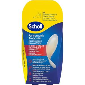 Scholl Pansements Ampoules Talon – Grand format – Soulage Immédiatement la Douleur – Cicatrisation Rapide – Restent en Place Jusqu&rsquo;à 7 Jours – Boîte de 5 pansements(Pansements Ampoules Talon)