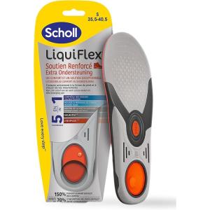 Scholl Semelles LiquiFlex Soutien Renforcé pour Femmes – Mémoire de Forme et Soutien de la Voûte Plantaire, Confort Durable et Soulagement des Pieds Fatigués – Taille 35,5-40,5-1 Paire