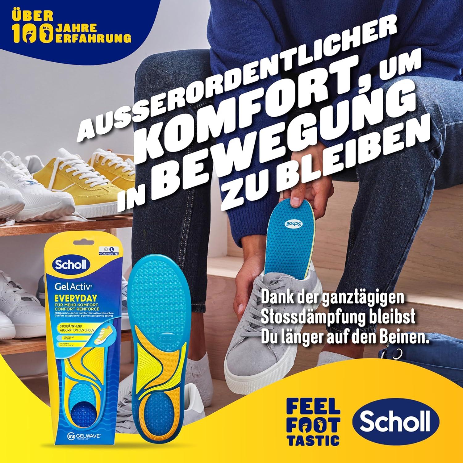 imageScholl Semelles intrieures GelActiv Everyday pour femmes pieds confortables toute la journe rembourrage en mousse mmoire de forme et technologie GelWave sadaptent aux pieds et offrent unNeutre