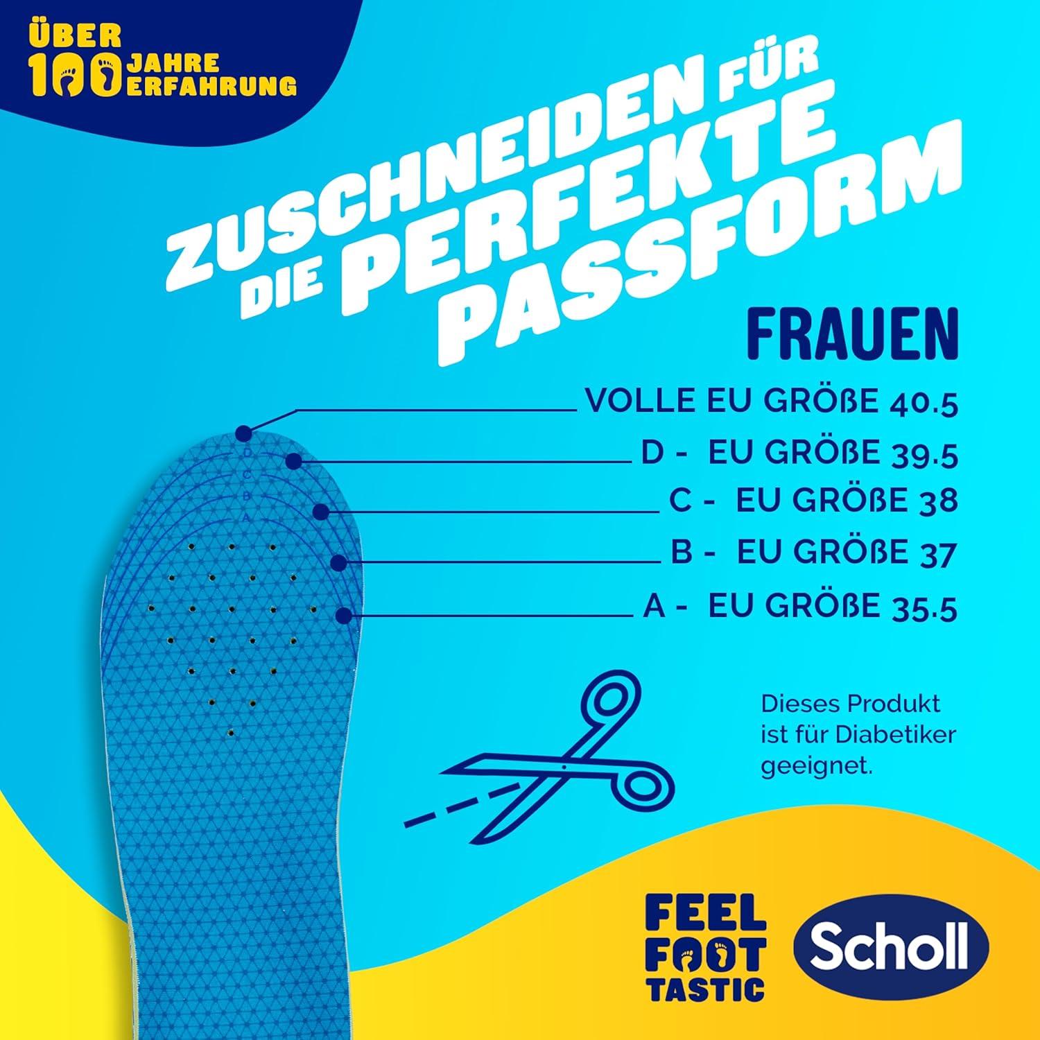 imageScholl Semelles intrieures GelActiv Everyday pour femmes pieds confortables toute la journe rembourrage en mousse mmoire de forme et technologie GelWave sadaptent aux pieds et offrent unNeutre