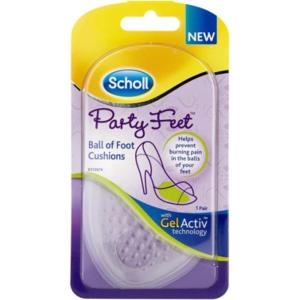Scholl Party Feet Coussin en gel pour la plante des pieds avec technologie GelActiv, antidérapant, aide à prévenir les douleurs au pied, convient à la plupart des chaussures, y compris les talons